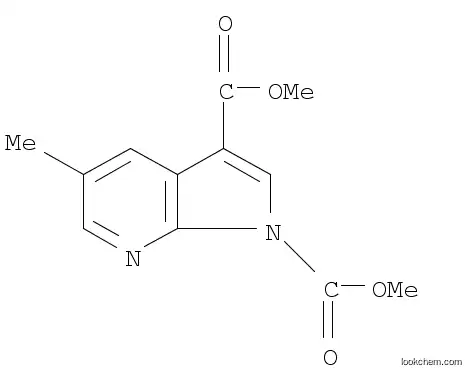 Molecular Structure of 1198106-53-4 (Dimethyl 5-methyl-1H-pyrrolo[2,3-b]pyridine-1,3-dicarboxylate)